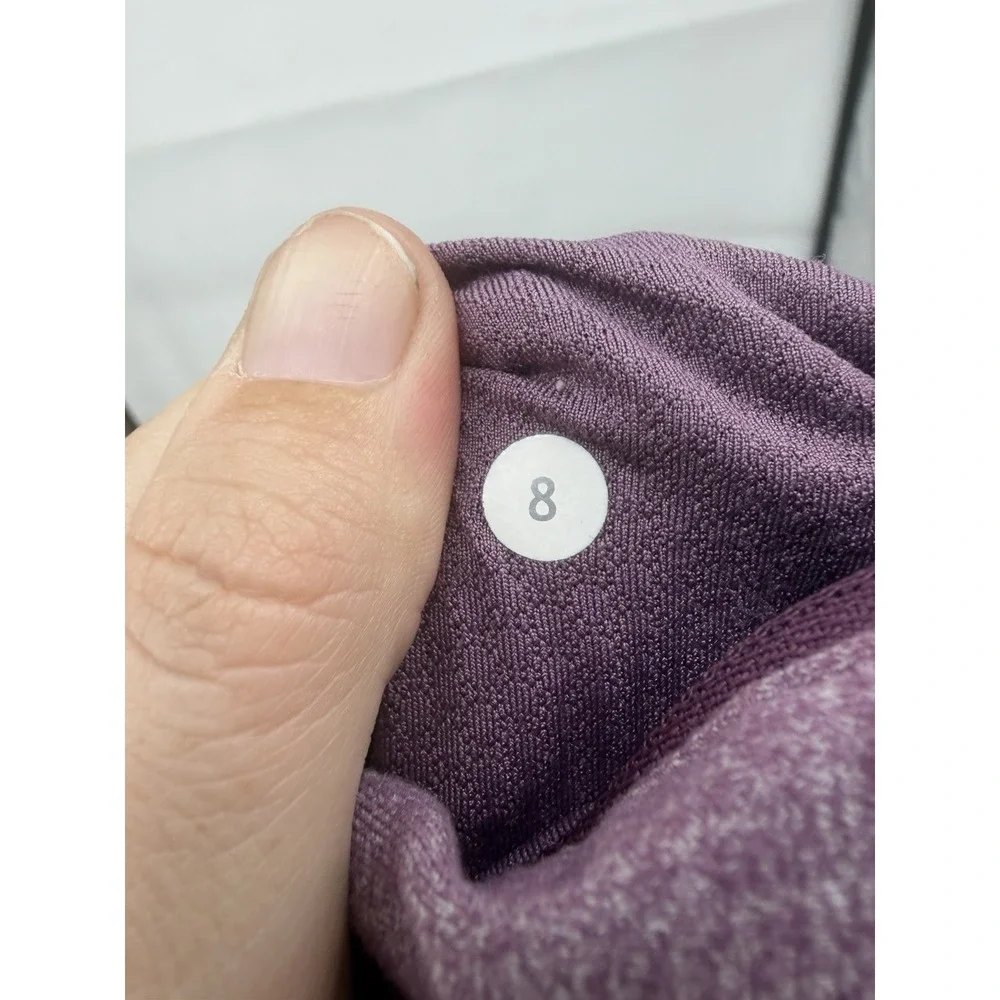 Lululemon Stride Jacket II Heathered Black Cherry Women 8 Luon Hooded Full Zip